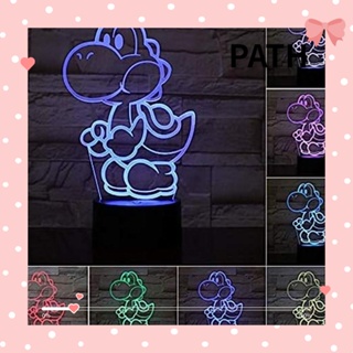 Path โคมไฟตั้งโต๊ะอะคริลิค LED RGB รูปการ์ตูนคริสต์มาส 3D 16 สี พร้อมรีโมตคอนโทรล