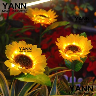 Yann1 โคมไฟ LED 1/3 รูปดอกทานตะวัน พลังงานแสงอาทิตย์ กันน้ํา สําหรับตกแต่งสวน กลางแจ้ง