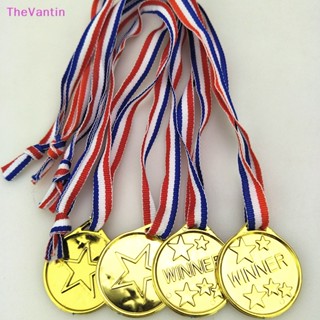 Thevantin เหรียญรางวัล พลาสติก สีทอง ของเล่นปาร์ตี้วันเกิด สําหรับเด็ก 10 ชิ้น