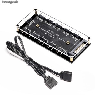 อะแดปเตอร์พัดลมระบายความร้อน 10 พอร์ต PWM Fan Hub Splitter Controller,Molex IDE 4P to 10 4pins CPU พร้อมสายไฟ 30 ซม.