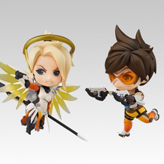 โมเดลฟิกเกอร์ Overwatch Nendoroid OW Tracer 730 Mercy 790 ของเล่นสําหรับเด็ก