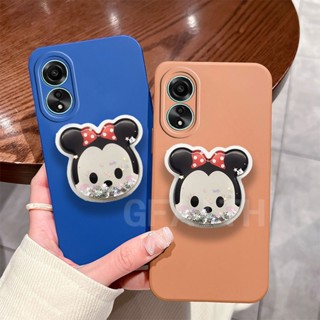 ใหม่ เคสโทรศัพท์ซิลิโคน TPU แบบนิ่ม ลายการ์ตูนมินนี่ มีทรายไหล ป้องกันเลนส์ สําหรับ OPPO A78 4G 5G A78 NFC 2023 A78 A78Nfc