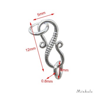 [Miskulu] ตะขอหัวเข็มขัด รูปตัว S สําหรับทําเครื่องประดับ 4 ชิ้น