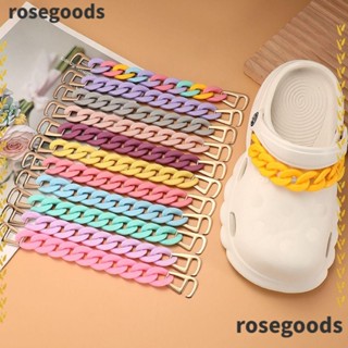 Rosegoods1 สายโซ่คล้องรองเท้า ประดับไข่มุก ลายดอกไม้ 70 ซม. หลากสี 4 ชิ้น