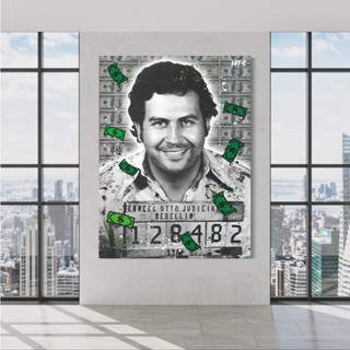 Pablo Escobar Scarface โปสเตอร์ภาพวาดผ้าใบ สําหรับตกแต่งผนังบ้าน 0711