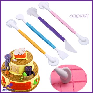 DIY Baking Set of 4 Colourful Carving Set Fondant Carving Chocolate Cake Sculptures -AME1