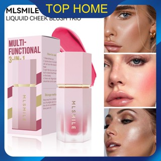 MLSMILE Liquid Blush Natural Moisturizing And Easy To Push Away Waterproof Eye Shadow Highlight Repair Facial Rouge Blush Cream Beauty Makeup Top1Store