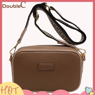 【Double C 】✿   กระเป๋าสะพายไหล่ หนัง PU สามารถปรับสายได้ แฟชั่นฤดูร้อน สําหรับสตรี