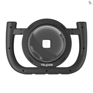 {self} TELESIN GP-DMP-T10 Waterproof Dome Port Replacement for   11/10/9/8/7/6/5 with 30M Waterproof Housing Dual Handle Stabilizer Sports Camera Diving Rig Set for Underw