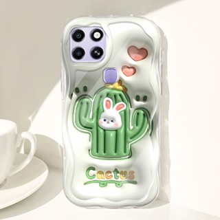 Ybd เคสโทรศัพท์มือถือซิลิโคน ลายกระบองเพชร และกระต่ายน่ารัก สําหรับ Infinix Smart 6 HD X6511 X6511B X6511E X6512