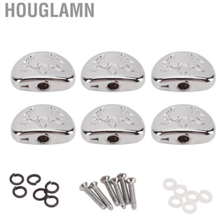 Houglamn Button Tuning Key Tuner Machine Head Engraving Replacement Silver