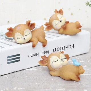 ตุ๊กตากวางเอลก์ ขนมหวาน คัพเค้ก 3D น่ารัก ของขวัญคริสต์มาส สําหรับตกแต่งสวนเด็ก บ้าน รถยนต์ ปาร์ตี้