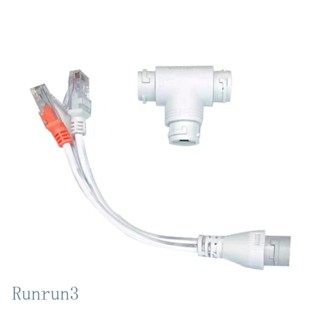 Runny 2-in-1 POE Splitter ตัวเชื่อมต่อ RJ45 สามทาง สําหรับระบบตรวจสอบเครือข่าย