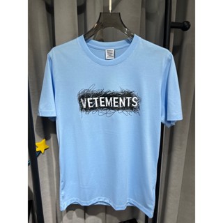 Vetemen1s ใหม่ เสื้อแขนสั้น ผ้าฝ้าย พิมพ์ลายโมโนแกรม สําหรับผู้ชาย S-4XL