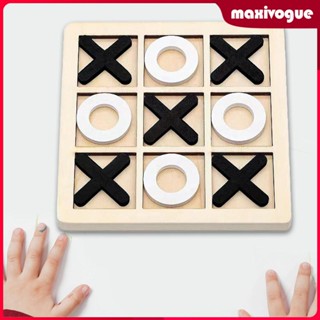 [Maxivogue] ชุดเกมกระดานไม้ TAC Toe Noughts and Crosses สําหรับเด็ก และผู้ใหญ่