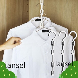 Lansel ไม้แขวนเสื้อพลาสติก กันลื่น ประหยัดพื้นที่ เรียบง่าย สําหรับจัดระเบียบตู้เสื้อผ้า