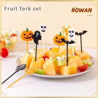 Rowans ไม้จิ้มฟันพลาสติก แบบใช้แล้วทิ้ง สําหรับตกแต่งปาร์ตี้ฮาโลวีน