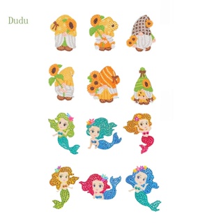 Dudu สติกเกอร์ปักครอสสติตช์คริสตัล 5D DIY สําหรับเด็ก 6 ชิ้น