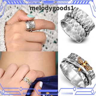 Melodygoods1 แหวนสปินเนอร์ เครื่องประดับ ของขวัญ สําหรับผู้หญิง และผู้ชาย