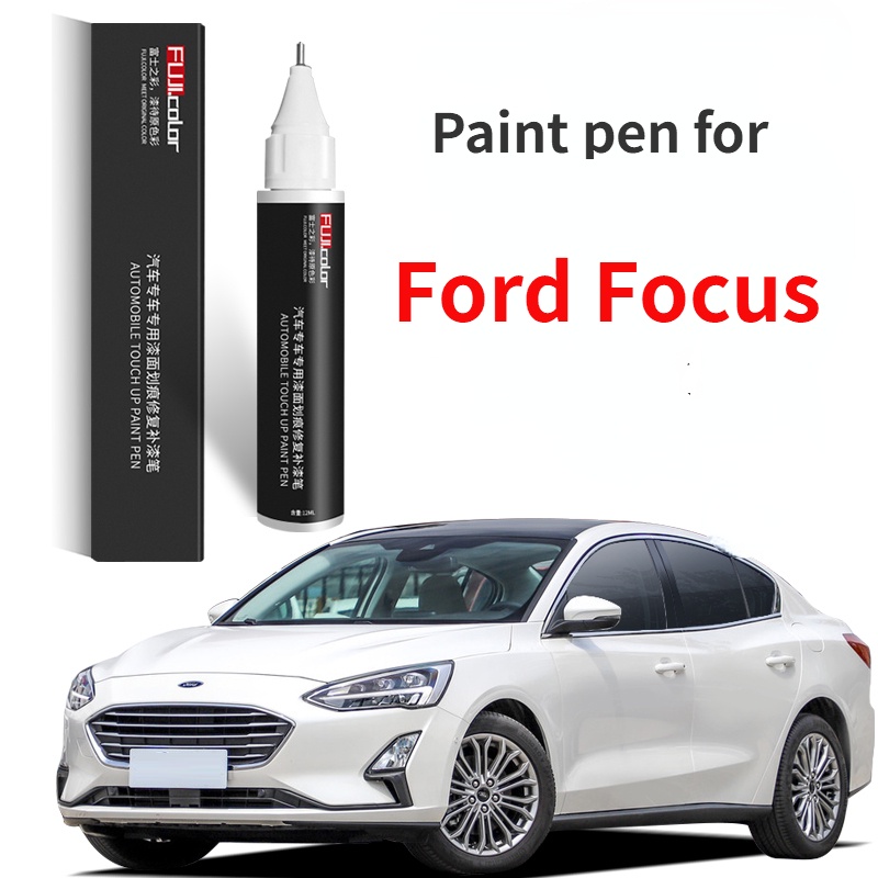 ปากกาเพ้นท์ ประกายมุก สีขาว อุปกรณ์เสริม สําหรับ Ford New Focus Touchup Pen Pearl White 2012 Classic Fox Retrofit