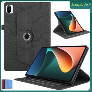 เคสหนัง 360 นิ้ว สําหรับ Xiaomi Mi Pad 5 5 Pro 11 นิ้ว° ขาตั้งหมุนได้ ฝาครอบอัจฉริยะ