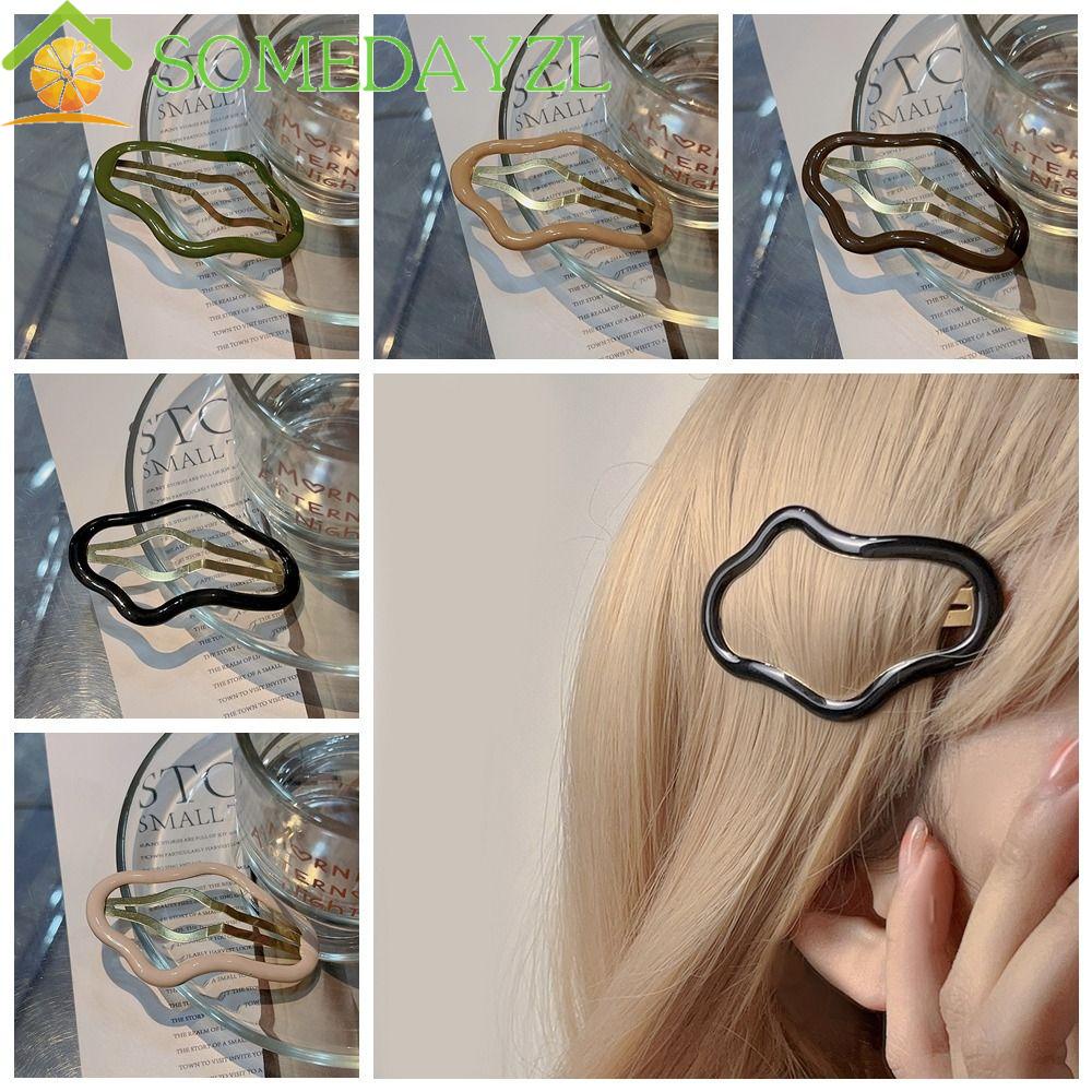 Somedayzl กิ๊บเมฆ Bb เรขาคณิต กลวง โลหะน่ารัก สไตล์เกาหลี สําหรับเด็ก ปาร์ตี้