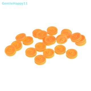 Gentlehappy รอกสายพานพลาสติก รู 2 มม. สีส้ม สําหรับเครื่องบินบังคับวิทยุ DIY 20 ชิ้น