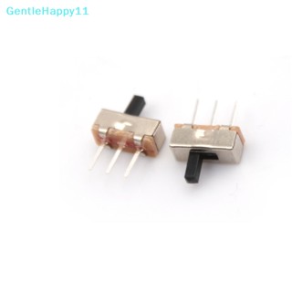 Gentlehappy แผงสวิตช์สไลด์ แนวตั้ง SPDT 1P2T 3 Pin PCB 2 ตําแหน่ง 4 มม. 10 ชิ้น