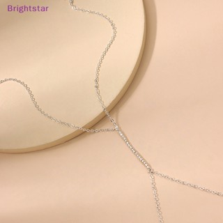 Brightstar สายโซ่โลหะ คล้องหน้าอก แนวเซ็กซี่ เครื่องประดับ สําหรับผู้หญิง