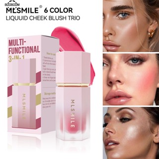 Mlsmile Liquid Blush Natural Moisturizing And Easy To Push Away Waterproof Eye Shadow Highlight Repair Facial Rouge Blush Cream Beauty Makeup booboom