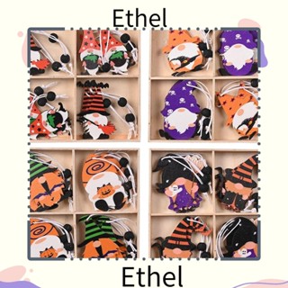 Ethel1 จี้ไม้ รูปโนมน่ารัก แฮนด์เมด DIY สําหรับแขวนตกแต่งปาร์ตี้ฮาโลวีน