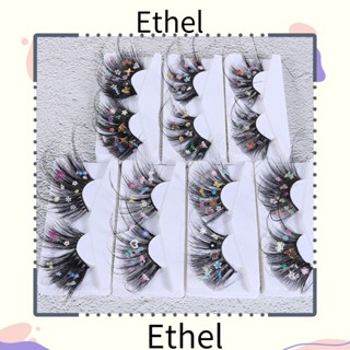 Ethel1 ขนตาปลอมแฮนด์เมด รูปผีเสื้อ ดาว 70 มม. ของขวัญคริสต์มาส