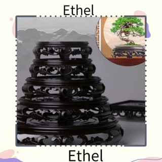 Ethel1 ฐานวางกระถางต้นไม้ บอนไซ พลาสติก ทรงกลม สไตล์โบราณ 2 ชิ้น