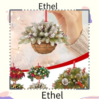 Ethel1 พวงหรีดประดิษฐ์ สําหรับแขวนตกแต่งบ้าน ตะกร้า 2 ชิ้น