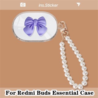 【จัดส่งรวดเร็ว】เคสหูฟัง แบบนิ่ม ประดับโบว์ และนางฟ้า สามมิติ สําหรับ Redmi Buds Essential