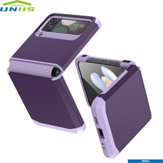 Uniis Z Flip 3/4/5, เคสโทรศัพท์ กันกระแทก, บานพับ PC TPU แบบเต็ม สําหรับ Galaxy Phone