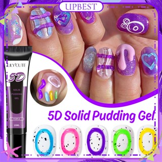 ♕ Lilycute 5d Soild Pudding Nail Polish Gel Transparent Macaron Candy Color Modeling Painting Flower Phototherapy Glue Nail Art For Nail Shop 10ml 10 Designs UPBEST