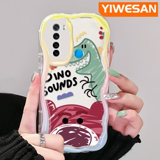 เคสโทรศัพท์มือถือแบบนิ่ม ใส กันกระแทก ลายการ์ตูนไดโนเสาร์ และหมี สีมาการอง หลากสี สําหรับ Xiaomi Redmi Note 8 Note 8T Note 9