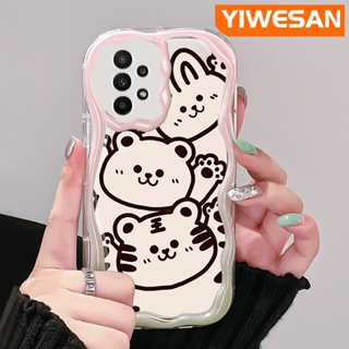 เคสโทรศัพท์มือถือแบบนิ่ม ใส กันกระแทก ลายการ์ตูนสัตว์น่ารัก สีครีม สําหรับ Samsung galaxy A22 4G A22 5G M22 A21s A23 A24