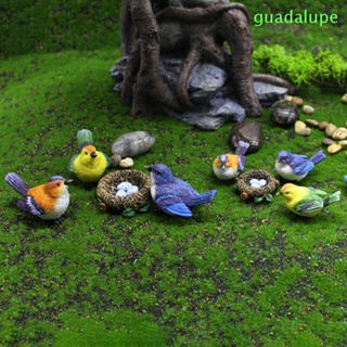 Guadalupe ตุ๊กตานกจิ๋ว โมเดลสัตว์อวบน้ํา ขนาดเล็ก สําหรับตกแต่งสวน DIY