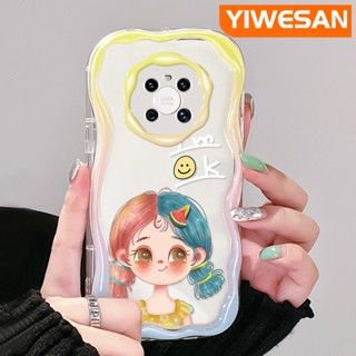 เคสมือถือ แบบนิ่ม แบบใส ลายการ์ตูนผู้หญิงน่ารัก กันกระแทก สําหรับ Huawei Mate 30 Pro Mate 40 Pro P30 Pro P40