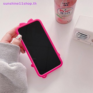 Sunshop เคสโทรศัพท์มือถือ ซิลิโคน ลายการ์ตูนบาร์บี้ พร้อมกระจก สําหรับ 12 13 14 Mini Promax Plus