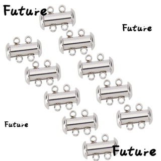 Future ตะขอล็อคโซ่ สเตนเลส หลายชั้น 15x10 มม. สําหรับเครื่องประดับ