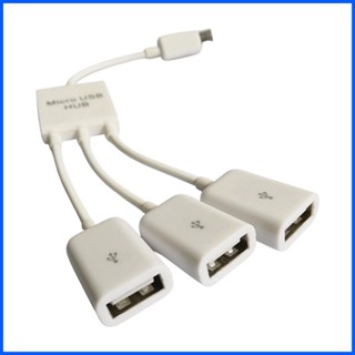 ฮับ USB OTG 3 in1 อเนกประสงค์ OTG สายเคเบิลข้อมูล USB 2.0 เข้ากันได้กับคีย์บอร์ด แท็บเล็ต rdath rdath