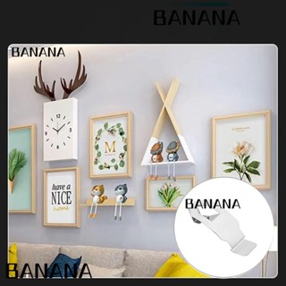 Banana1 คลิปตะขอแขวนกรอบรูป สีเงิน 35x13 มม. สําหรับแขวนกรอบรูป ติดผนังบ้าน