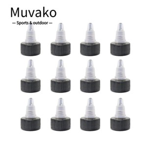 Muvako ฝาขวดพลาสติก 24/410 คุณภาพสูง สีดํา แบบเปลี่ยน 12 ชิ้น