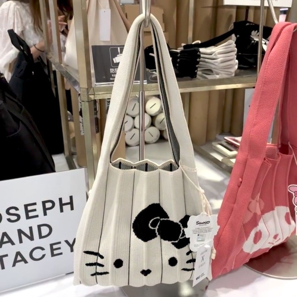 พร้อมส่ง กระเป๋าถือ จีบรอบ ลายการ์ตูน Hello KITTY KITTY JOSEPH & STACEY สไตล์เกาหลี ไซซ์ S
