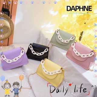 Daphne กระเป๋าสะพายไหล่ แบบหนัง สีพื้น สําหรับผู้หญิง