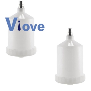 Hvlp ถ้วยพ่นสีพลาสติก สีขาว สําหรับเครื่องพ่นสี Sata Sprayer Cup Connector Jet 2 ชิ้น