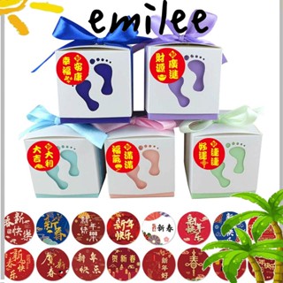 Emilee สติกเกอร์ซีลถุงขนม กระดาษ ขนาด 2.5 ซม. สําหรับตกแต่งบ้าน 500 ชิ้น ต่อม้วน